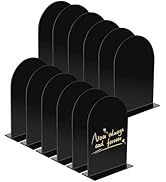 12 Pack Acrylic Wedding Signs 5 x 7 Inch DIY Blank Table Number with Base Black Arch Shape Menu B...
