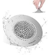 Kitchen Sink Drain Strainer, Flippable Mesh Sink Strainer, Wokdada 304 Stainless Steel Sink Scree...