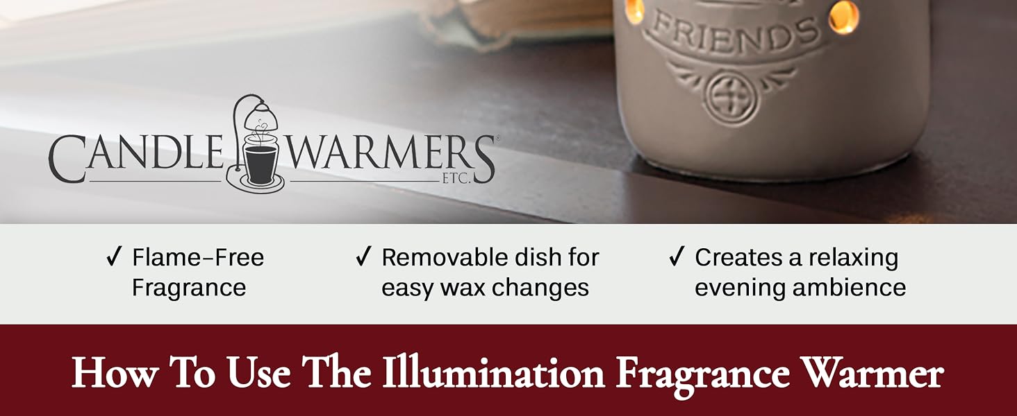 Candle Warmers Illumination Fragrance Warmer flame-free safe alternative wax melts