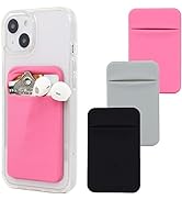 Fulgamo 3Pack Adhesive Phone Pocket,Cell Phone Stick On Card Wallet,Credit Cards/ID Card Holder(D...