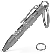 TISUR Small Ballpoint Pens, Titanium Bolt Action Pen EDC Pocket Pen Signature Pen Pocket Pen (Cli...