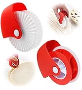 Ginfonr 2 Pack Pastry Cutting Wheel, Pastry Wheel Decorator Pie Crust Pastry Wheel and Cutter for...