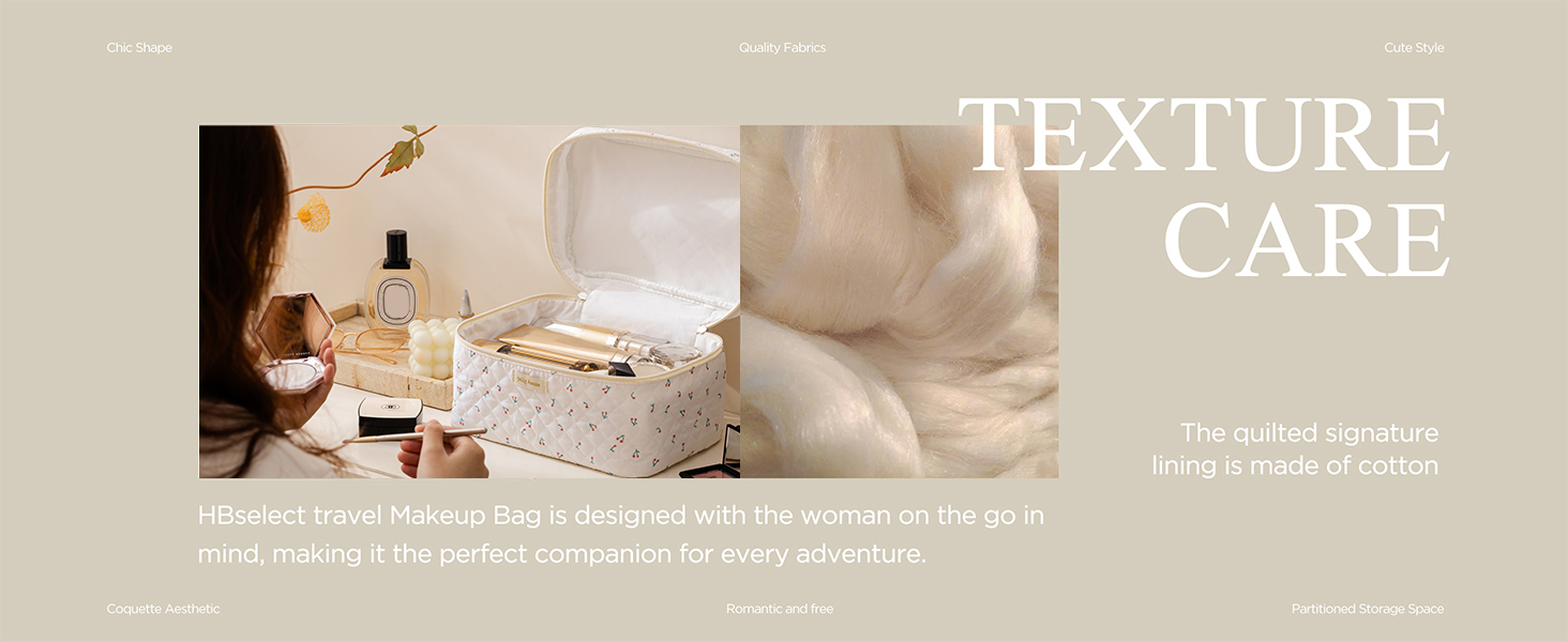 Quilted Makeup Bag