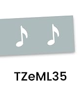 Brother Genuine P-touch TZeML35 Premium Label Tape in cardboard pack: White on Gray 12mm