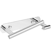 YUET Toilet Roll Holder, Self Adhesive or Screw In Wall Mounted Options, Double Post Pivoting Tis...