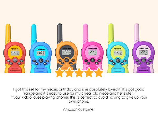 Rechargeable Walkie Talkies for Kids Walkie Talkies Long Range for Boy & Girl Age 3 to 12 Year Old
