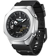 NORTH EDGE Mercury Men’s Digital Sports Watch Waterproof Outdoor Wristwatch with World Time, Stop...