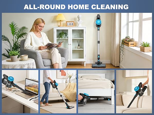 Portable handheld vacuum mode with crevice tool for sofa keyboard and under bed cleaning