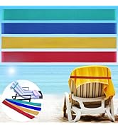Beach Towel Bands (4 Pack), Beach Chair, Pool Chairs & Cruise Ship Essentials, The Better Towel C...