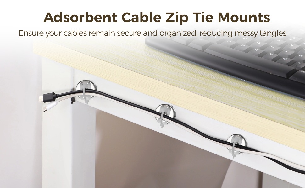 25 Pcs Magnetic Cable Zip Tie Mounts