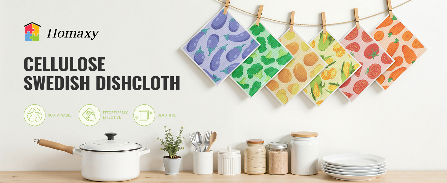CELLULOSE SWEDISH DISHCLOTH CLEAN LIVING STARTS IN THE KITCHEN