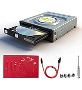 GODBPNYMU Internal Optical Drive for PC Tower, 24x DVD/CD Read/Write, DVD Playback, 5.25 SATA, Co...