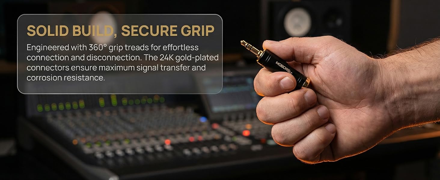 3.5mm to 1/4 (6.35mm) Stereo Pure Copper Adapter