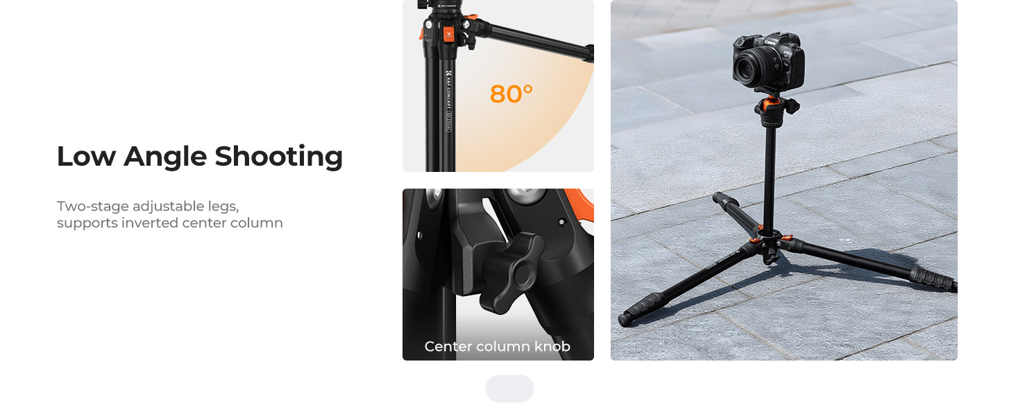 63" Aluminum Travel Tripod for Camera with Phone Holder