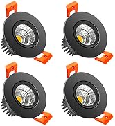 LightingWill 2inch LED Dimmable Downlight, 3W COB Recessed Ceiling Light, Warm White 3000K-3500K,...