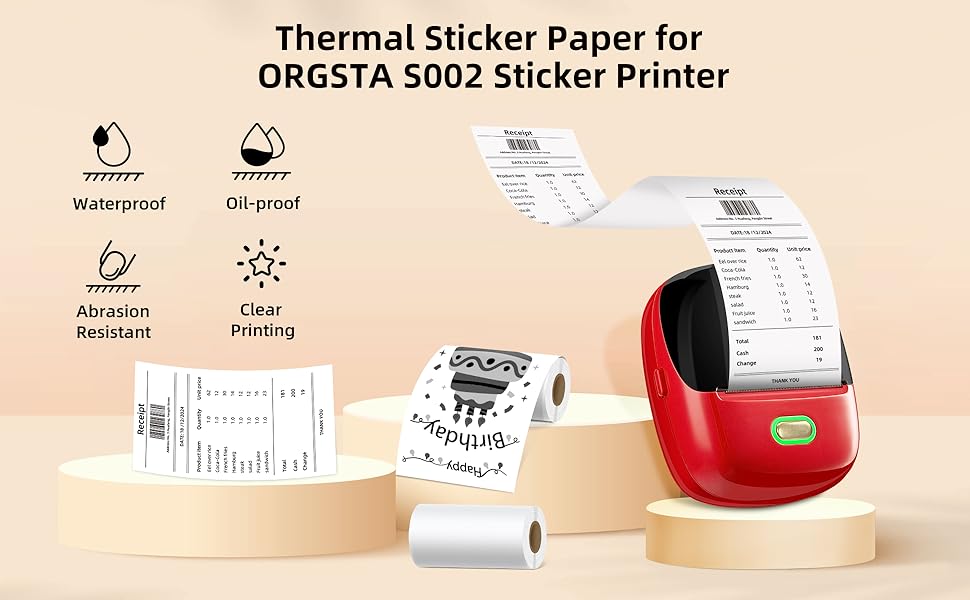 Sticker Printer Thermal Paper