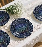 iridescent black paper plates disposable holographic glitter party plates dinner dessert plates