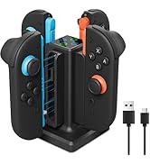 4 in 1 Switch 2 Joycon Controller Charging Dock Station, FANPL Fast Charger Holder for Nintendo J...