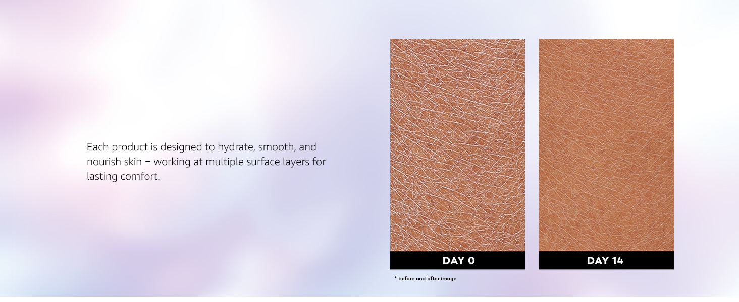 Skin images before and after 14 days use of Olay Super Serum