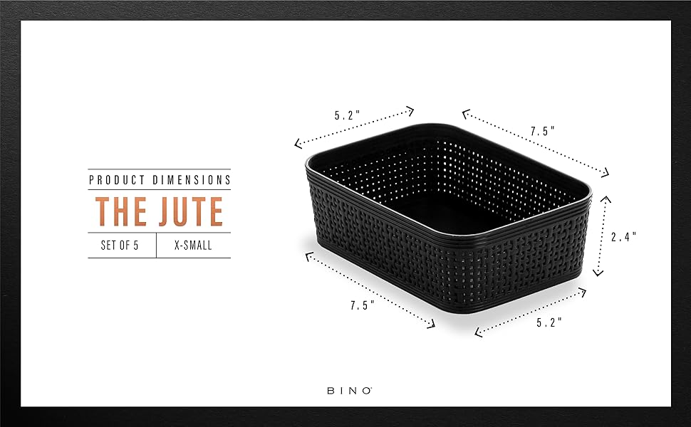 BINO Woven Plastic Storage Basket wicker basket storage bin