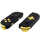 Chrome Gold D-pad ABXY Keys SR SL L R ZR ZL Trigger Buttons Springs, Replacement Full Set Buttons...