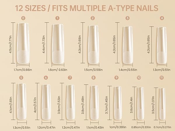 long gel x nail tips