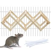 Jevnd Wooden Rat Climbing Toys, Natural Pet Rat Cage Accessories Climbing Ladder, Fancy Rats Enri...