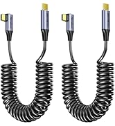 2-Pack Coiled USB C Cable for CarPlay & Android Auto, 100W/5A PD Fast Charging Type C Cable, 480M...