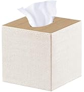 PU Leather Tissue Box Cover Square,Upgrade 99% Compatible Large Size,Cube Tissue Box Holder for N...