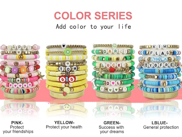 clay beads for friendship bracelet making kit