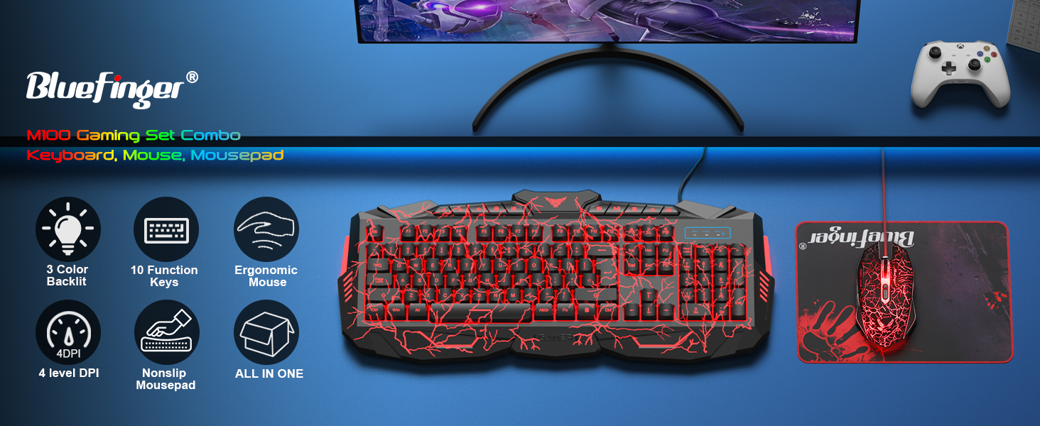 gaming keyboard and mouse combo keyboard mouse set
