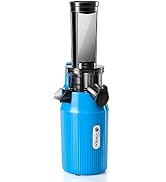 Ventray Ginnie Cold Press Juicer Machines, Compact Small Slow Masticating Juicer with High Juice ...