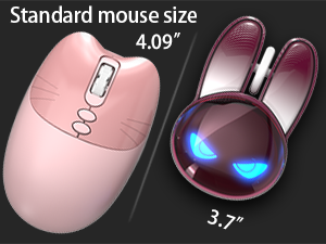 Overhead flat-lay studio shot of the burgundy rabbit-shaped wireless mouse centered on a clean white