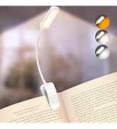 Glocusent 13 LED Rechargeable Book Light for Reading at Night, Eye-Caring 3 Amber Colors & Steple...