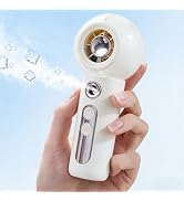 Gemmac Handheld Misting Fan Portable, 50ml Water Tank Personal Rechargeable Fan USB Mini Spray Wa...