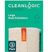 Care by Cleanlogic Large Exfoliating Body Scrubber Natural, 3 Count