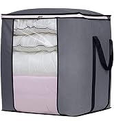 SLEEPING LAMB 120L Extra Large Blanket Storage Bags Breathable Clothes Storage Containers for Kin...
