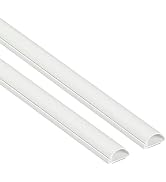 D-Line Cable Hider 2-Pack, Decorative Cord Covers, Paintable Cable Concealer, Cable Raceway, Wall...