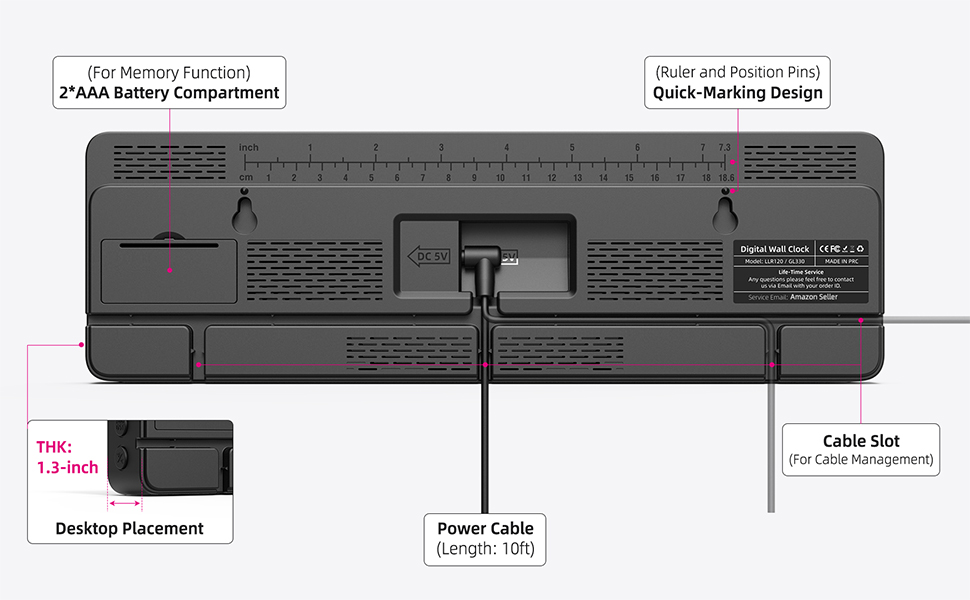 Supports Wall-Mounted and Desktop Placement