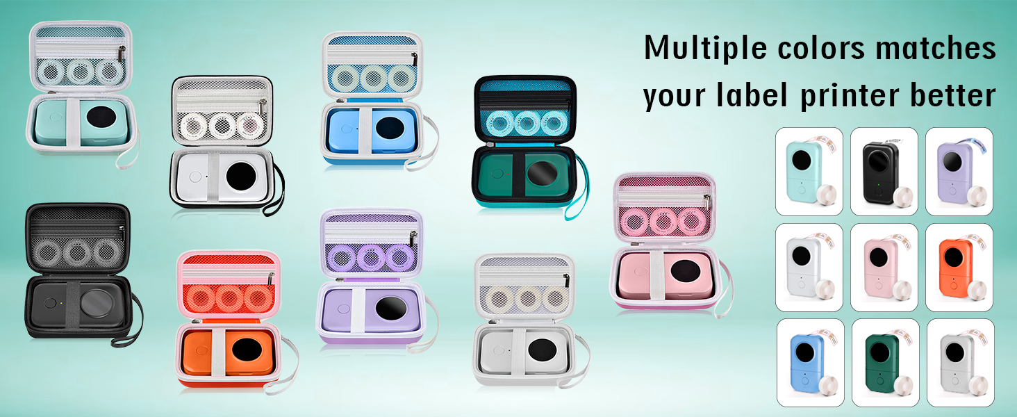 Mini label printer maker storage case