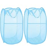 Larpur Pack of 2 Pop up Laundry Hampers, Collapsible Laundry Baskets, Portable Mesh Clothes Hampe...
