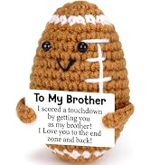 GevGuxLuo Birthday Gifts for Brother from Sister Brother, Mini Cool Handmade Crochet Football Bro...