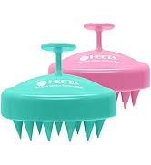 HEETA 2 Pack Hair Scalp Massager Shampoo Brush for Hair Growth, Hair Scalp Scrubber with Soft Sil...