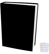 Black Stretchable Jumbo Book Sleeve Covers, Washable Durable Reusable Book Protector fits Hardcov...
