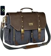MATEIN Professional Work Bag with USB Port, 15.6 Inch Laptop Messenger Bag | Men Canvas Briefcase...