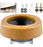 Extra Thick Toilet Wax Ring Kit Include Closet Bolts, Bolt Caps, Thick Flange and Retainer Washer...