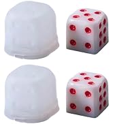 2Pcs Silicone Resin Casting Mold, Crystal Epoxy Dice Mold, White, DIY Jewelry Making Supplies