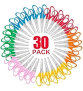 Toidgy 30 Pack Kids Scissors, 5 Inch Scissors Bulk for School, Blunt Tip Scissors for Kids Studen...
