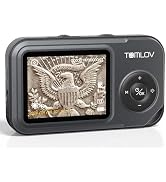 TOMLOV P50 Digital Microscope Handheld: Adjustable Focus Coin Microscope with 2.4" IPS Screen, Tr...