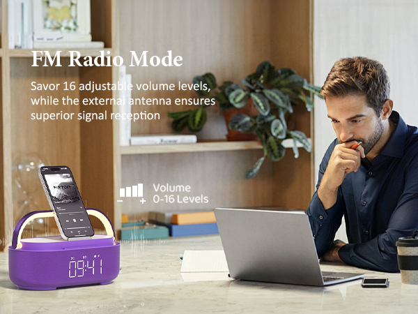 6 IN 1 Alarm Clock for Bedroom